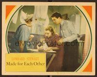 1x710 MADE FOR EACH OTHER LC '39 Carole Lombard & James Stewart w/new baby!