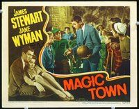1x713 MAGIC TOWN LC #7 '47 James Stewart gives young boys some basketball tips!