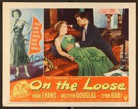 1x801 ON THE LOOSE LC #6 '51 sexy bad girl Joan Evans romanced by guy on couch!