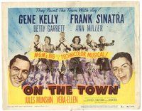 1x202 ON THE TOWN TC '49 Gene Kelly, Frank Sinatra, sexy Ann Miller's legs, Betty Garrett