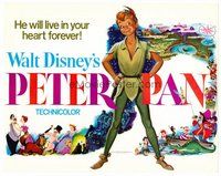 1x216 PETER PAN TC R76 Walt Disney animated cartoon fantasy classic, great full-length art!