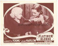 1x824 PLATINUM BLONDE LC R50 beautiful Jean Harlow & Robert Williams, directed by Frank Capra!