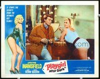 1x826 PLAYGIRL AFTER DARK LC #8 '62 sexy Jayne Mansfield puts the moves on Carl Boehm at bar!