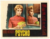 1x839 PSYCHO LC #5 '60 Alfred Hitchcock, pretty Janet Leigh holds stolen cash in bathroom!