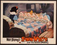 1x912 SNOW WHITE & THE SEVEN DWARFS LC R67 classic image of Dwarfs & Snow White in bed!