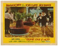 1x916 SOME LIKE IT HOT LC #2 '59 Tony Curtis & Jack Lemmon in drag running from bad guys!