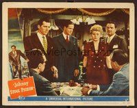 1x643 JOHNNY STOOL PIGEON LC #4 '49 Howard Duff, Shlley Winters, Dan Duryea at table with men!