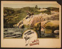 1x985 WHITE THUNDER LC '25 great image of famous stuntman Yakima Canutt riding horse off cliff!
