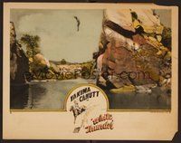 1x986 WHITE THUNDER LC '25 great image of stunt man Yakima Canutt jumping off cliff into water!