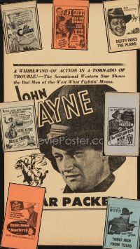 1y020 LOT OF 51 WESTERN LOCAL THEATRE HERALDS '50s great cowboy stars including John Wayne!