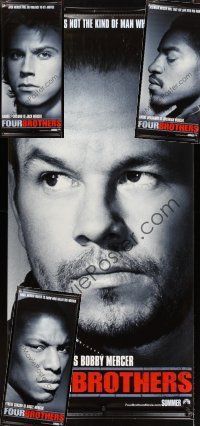 1y029 LOT OF 4 DOUBLE-SIDED FOUR BROTHERS VINYL BANNERS '05 Mark Wahlberg, Tyrese & more!