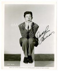 1y243 DONALD O'CONNOR signed 8x10 REPRO still '80s super young seated portrait in a wacky pose!