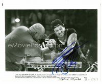 1y271 SYLVESTER STALLONE signed 8x10 REPRO still '00s intense arm wrestling c/u in Over the Top!