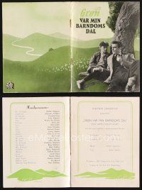 1y339 HOW GREEN WAS MY VALLEY Danish program '47 John Ford, Best Picture 1941, different images!