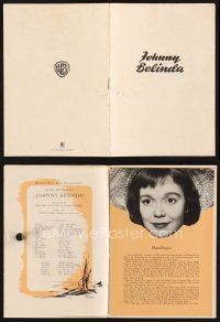 1y342 JOHNNY BELINDA Danish program '49 different images of Jane Wyman & Lew Ayres!