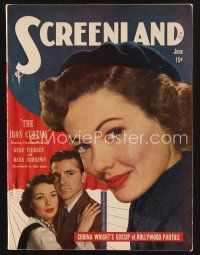 1y082 SCREENLAND magazine June 1948 Gene Tierney & Dana Andrews in The Iron Curtain!
