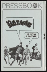 1y092 BATMAN pressbook '66 DC Comics, great image of Adam West & Burt Ward w/villains!
