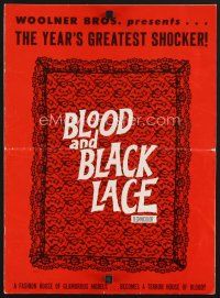 1y095 BLOOD & BLACK LACE pressbook '65 Bava, a glamorous fashion house becomes a house of blood!