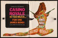 1y101 CASINO ROYALE pressbook '67 all-star James Bond spy spoof, sexy psychedelic art!