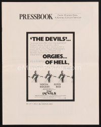 1y106 DEVILS pressbook '71 directed by Ken Russell, Oliver Reed & Vanessa Redgrave!