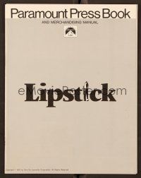 1y136 LIPSTICK pressbook '76 sexy Margaux Hemingway, the story of a woman's revenge!