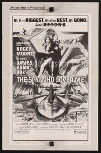 1y166 SPY WHO LOVED ME pressbook '77 great art of Roger Moore as James Bond 007 by Bob Peak!