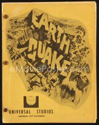 1y188 EARTHQUAKE final draft script February 12, 1974, screenplay by George Fox!