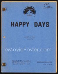 1y194 HAPPY DAYS TV revised shooting script July 27, 1979, screenplay for Joanie's Dilemma!