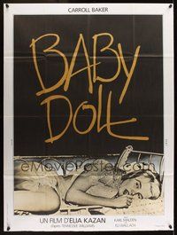 1z098 BABY DOLL French 1p R70s Elia Kazan, classic image of sexy troubled teen Carroll Baker!