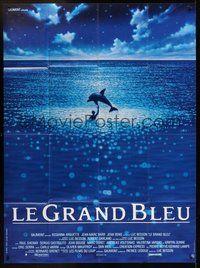 1z102 BIG BLUE French 1p '88 Luc Besson's Le Grand Bleu, cool image of boy & dolphin!