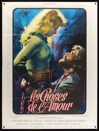1z110 BLUME IN LOVE French 1p '73 different artwork of George Segal & sexy Susan Anspach!