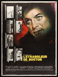 1z112 BOSTON STRANGLER French 1p '68 best different art of Tony Curtis & victims by Boris Grinsson!