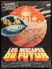 1z171 FUTUREWORLD French 1p '77 cool completely different art by Leo Kouper & Roger Boumendil!