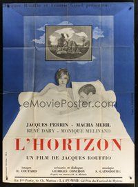 1z202 HORIZON French 1p '67 Jacques Rouffio's L'horizon, art by G. Pasqualini!