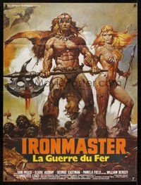 1z211 IRONMASTER French 1p '83 Umberto Lenzi's La Guerra del ferro, different sexy fantasy art!