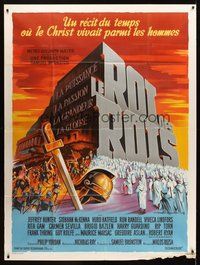 1z221 KING OF KINGS French 1p '61 Nicholas Ray Biblical epic, art by Roger Soubie!