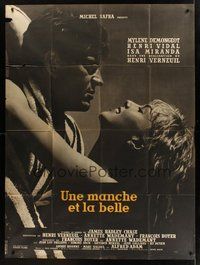 1z222 KISS FOR A KILLER French 1p '57 Une manche et la belle, c/u Mylene Demongeot & Henri Vidal!