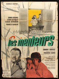 1z244 LIARS French 1p '61 Les Menteurs, Jean Servais, Dawn Addams, art by Jouineau Bordruge!