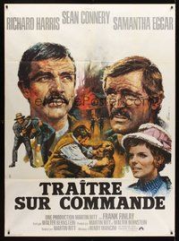 1z275 MOLLY MAGUIRES French 1p '70 completely different art of Connery & Harris by Jean Mascii!