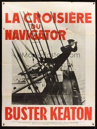 1z283 NAVIGATOR French 1p R60s different image of Buster Keaton on ship, directed by Donald Crisp