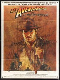 1z306 RAIDERS OF THE LOST ARK CinePoster REPRO French 1p '81 art of Harrison Ford by Richard Amsel!