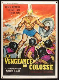 1z334 SON OF HERCULES VS. VENUS French 1p '63 cool gladiator art by Constantine Belinsky!