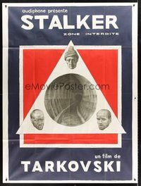 1z340 STALKER French 1p '79 Andrej Tarkovsky's Ctankep, Russian sci-fi, cool art by Bougrine!