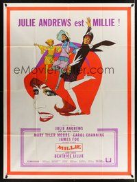 1z349 THOROUGHLY MODERN MILLIE French 1p '67 Bob Peak art of singing & dancing Julie Andrews!