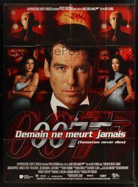 1z354 TOMORROW NEVER DIES French 1p '97 Pierce Brosnan as James Bond 007 + sexy Bond girls!