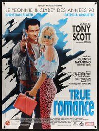 1z358 TRUE ROMANCE French 1p '93 Christian Slater, Patricia Arquette, written by Quentin Tarantino