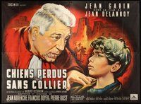 1z015 LITTLE REBELS French 4p '55 Jean Delannoy, art of Jean Gabin & young boy by Jean Mascii!