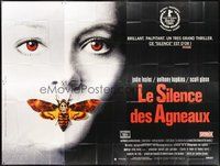1z010 SILENCE OF THE LAMBS French 8p '90 great image of Jodie Foster with moth over mouth!