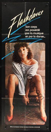 1z035 FLASHDANCE French door-panel '83 dancer Jennifer Beals, take your passion and make it happen!