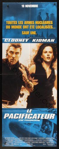 1z047 PEACEMAKER French door-panel '97 great image of George Clooney & sexy Nicole Kidman!